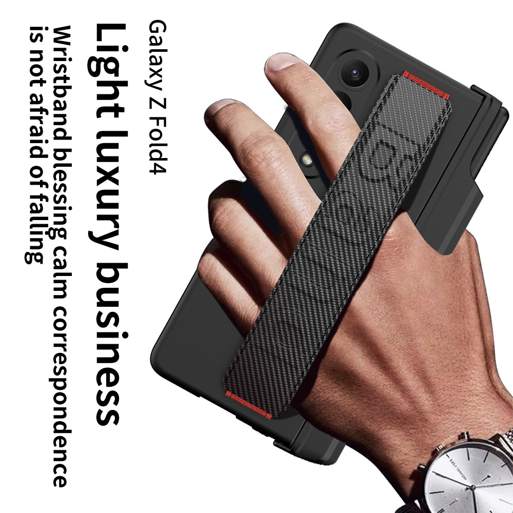 GKK For Samsung Galaxy Z Fold4 5G Wristband Kickstand Magnetic Hinge PC Case Pen Slot Folding Phone Cover with Tempered Glass Screen Film GKK For Samsung Galaxy Z Fold4 5G Wristband Kickstand Magnetic Hinge PC Case Pen Slot Folding Phone Cover with Tempered Glass Screen Film